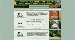Desktop Screenshot of hockingbargains.com