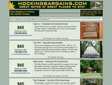 Tablet Screenshot of hockingbargains.com